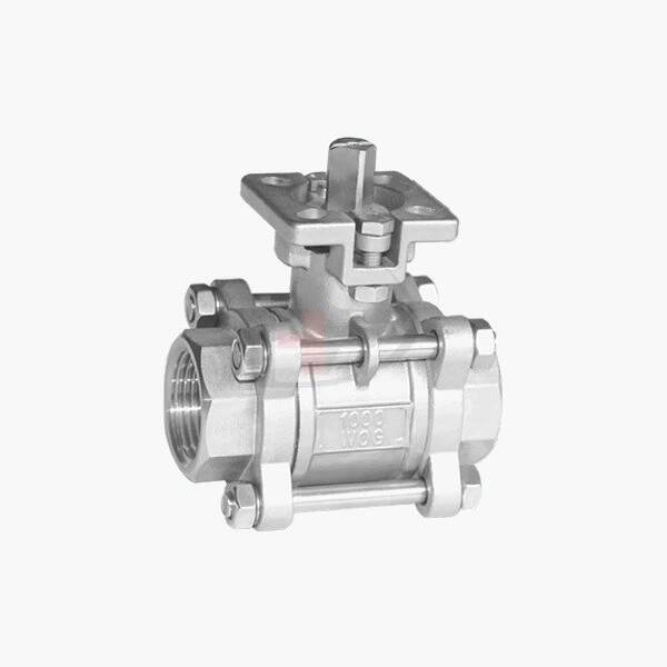3-delige kogelkraan met schroefdraad en actuator 3-delige kogelkraan met schroefdraad en actuator
